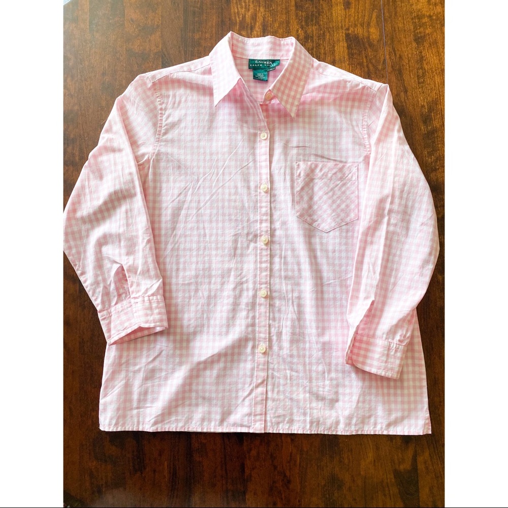 Lauren Ralph Lauren Gingham Button Front Shirt